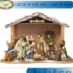 Grande Creche De Noel + 9 Santons
