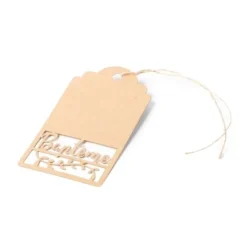 Grande Etiquette Bapt Me Kraft X 20 Pi Ces