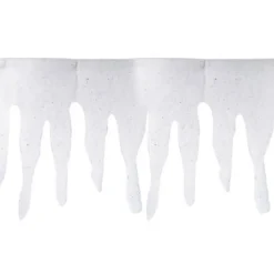 Grande Frise De Gla Ons Blanche Avec Paillettes Argent