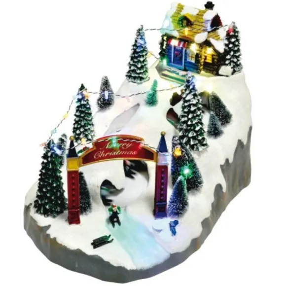 Grande Piste De Ski Anim E Et Musicale De Noel