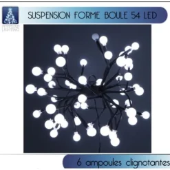 Grappe Suspension De Noel Lumineuse 54 Led Blanc