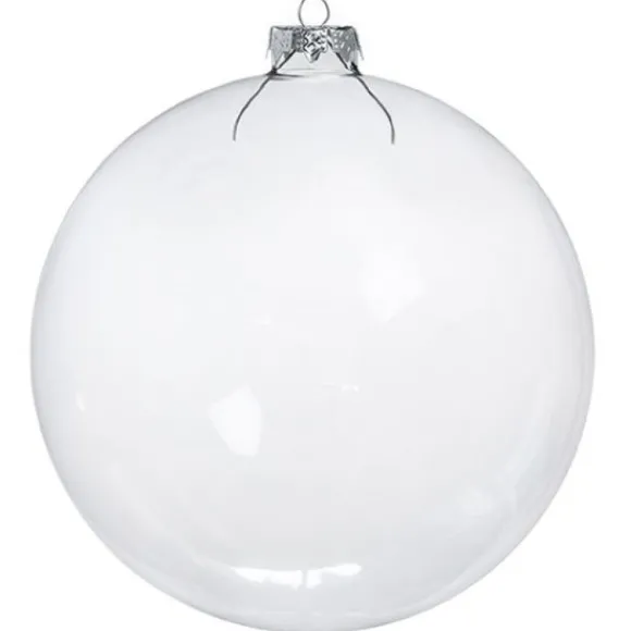 Grosse Boule De Noel En Verre Transparent 15Cm