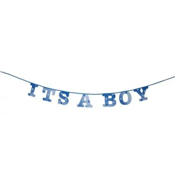 Guirlande Baby Shower Gar On Bleu Ciel
