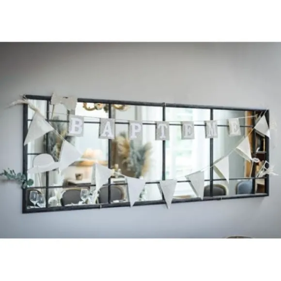 Guirlande Bapt Me Lin Et Blanc