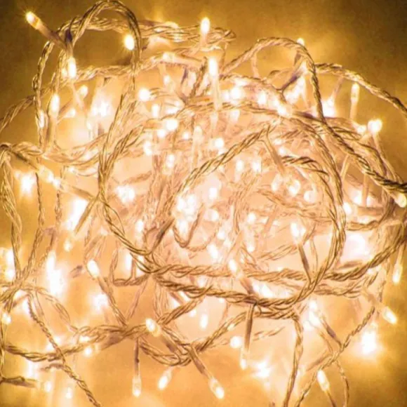Guirlande Clignotante & Electrique 120 Led Blanc Chaud
