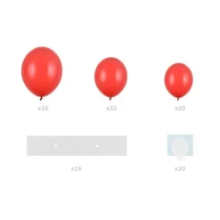 Guirlande De Ballons Avec Cadre En Forme De Coeur Rouge