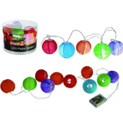 Guirlande De Boule Lanterne En Papier Led