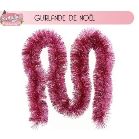 Guirlande De Noel Boa Geante Rose