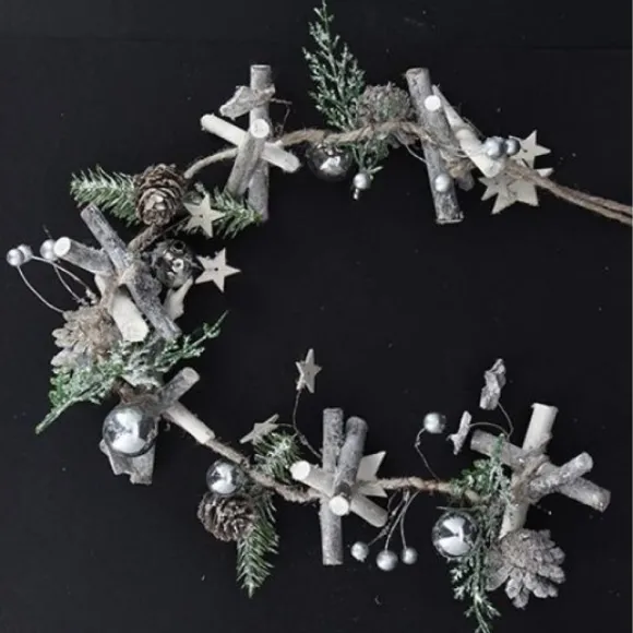 Guirlande De Noel En Bois Et Sapin