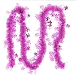 Guirlande De Noel Flocon De Neige Rose