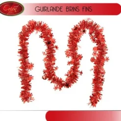 Guirlande De Noel Flocon De Neige Rouge