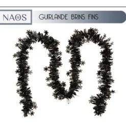 Guirlande De Noel Flocon De Neige Noir