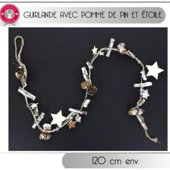 Guirlande De Noel Pomme De Pin Avec Etoile