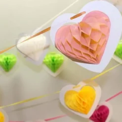 Guirlande Deco De Salle Mariage 10 Coeurs Rose