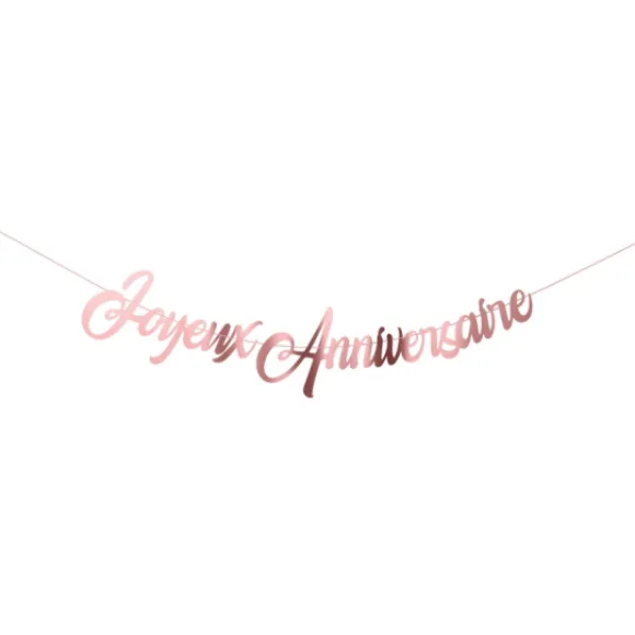 Guirlande Deco Joyeux Anniversaire Rose Gold 2.5M