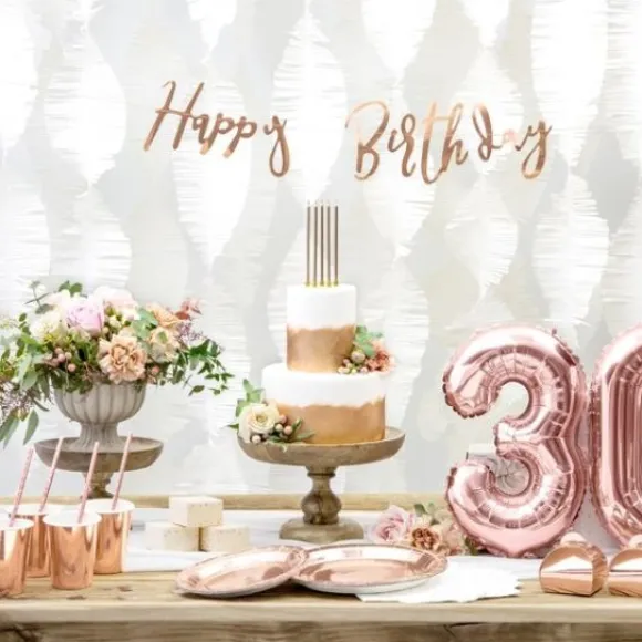 Guirlande Decoration Happy Birthday Rose Gold