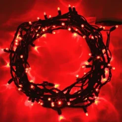 Guirlande Electrique De Noel Pas Cher 100 Led Rouge A Pile