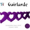 Guirlande En Papier Avec Coeur Violet