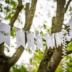 Guirlande Fanions B B D'Amour Or