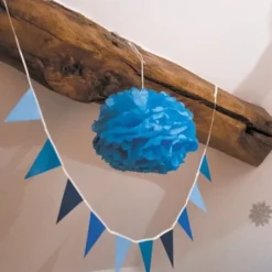 Guirlande Fanions Bleu Pastel 3M