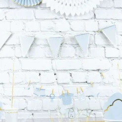 Guirlande Fanions Festonn E Bleu Pastel 3M