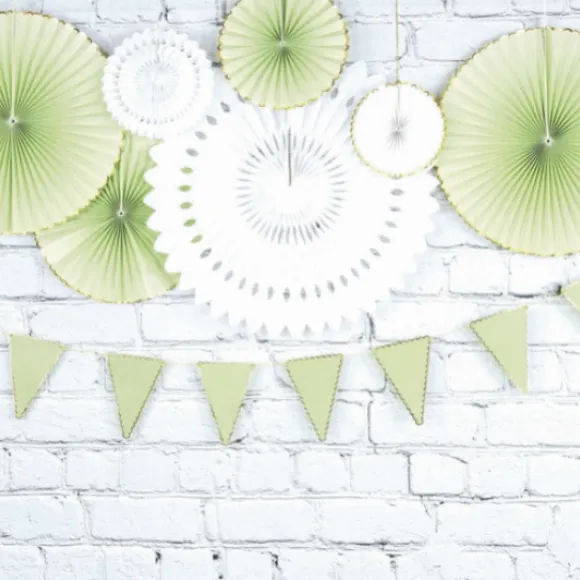 Guirlande Fanions Festonn E Vert Pastel 3M