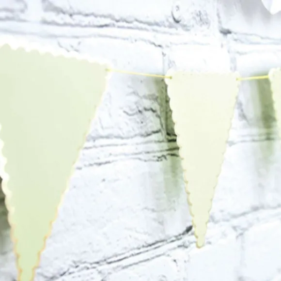 Guirlande Fanions Festonn E Vert Pastel 3M