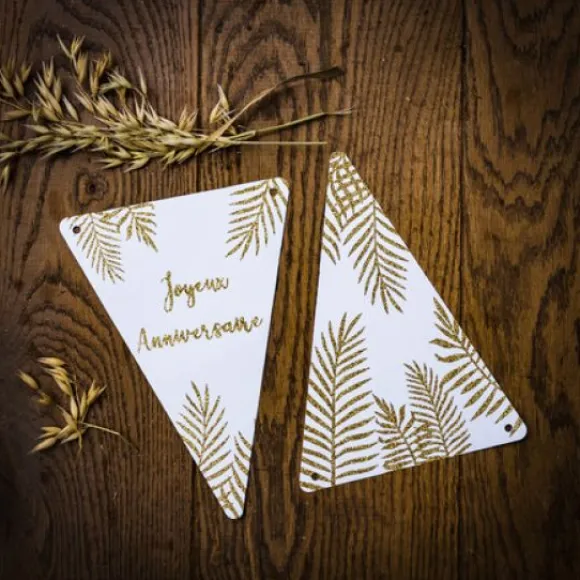 Guirlande Fanions Fougere Joyeux Anniversaire