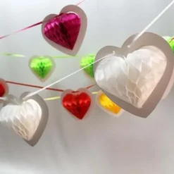 Guirlande G Ante De 10 Coeurs Blanc Alv Ol