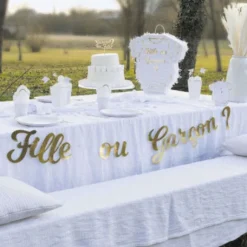 Guirlande Lettres Fille Ou Gar On Or 2M