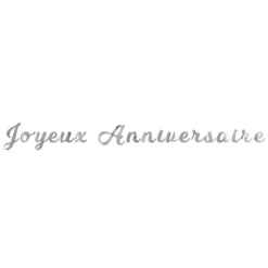 Guirlande Lettres Joyeux Anniversaire Argent 2M