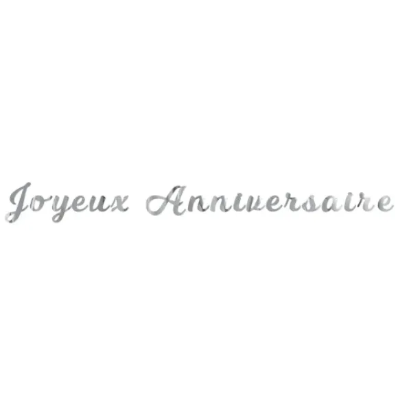 Guirlande Lettres Joyeux Anniversaire Argent 2M
