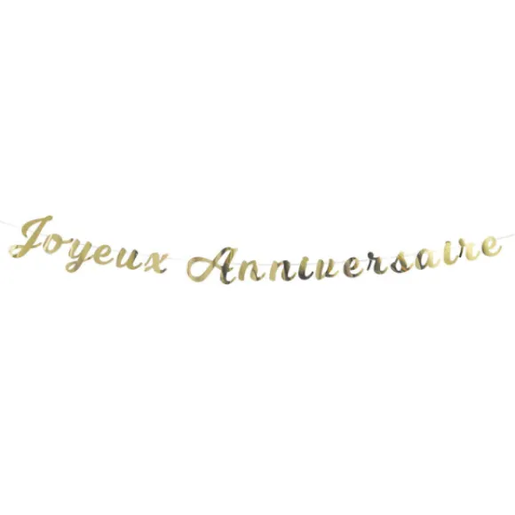 Guirlande Lettres Joyeux Anniversaire Or 2M