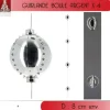 Guirlande Lumineuse 4 Boules Argent 44 Led Blanc