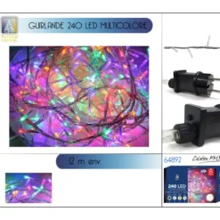 Guirlande Lumineuse 240 Led Multicolore 12M