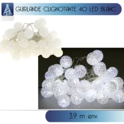 Guirlande Lumineuse 40 Led Boule Blanche