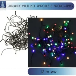 Guirlande Lumineuse 120 Led Multicolore Avec Timer