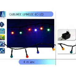 Guirlande Lumineuse 80 Led Boule