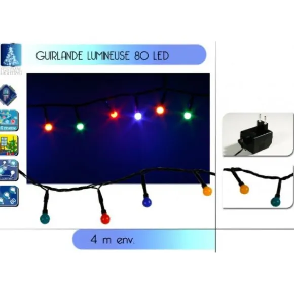 Guirlande Lumineuse 80 Led Boule