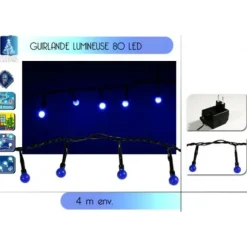 Guirlande Lumineuse 80 Led Boule