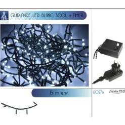 Guirlande Lumineuse 300 Led Blanc Froid Avec Timer