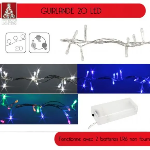 Guirlande Lumineuse À Pile Pas Cher 20 Led