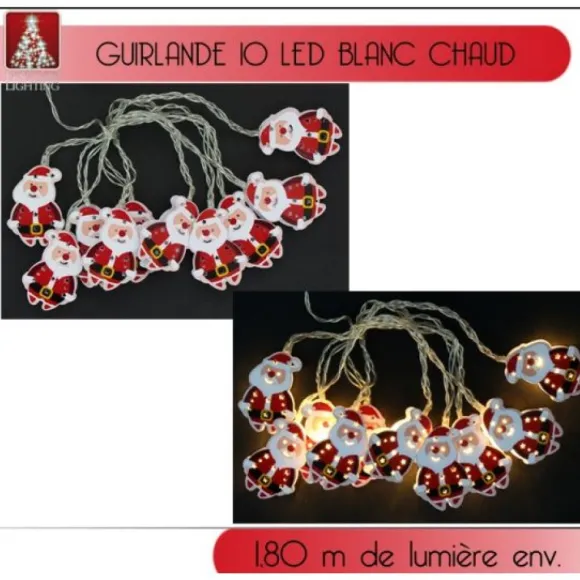 Guirlande Lumineuse A Pile 10 Led P Re Noel