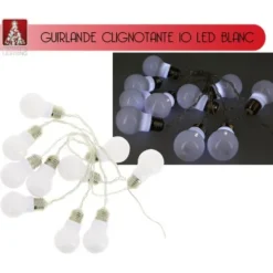 Guirlande Lumineuse A Pile 10 Led Forme Ampoule