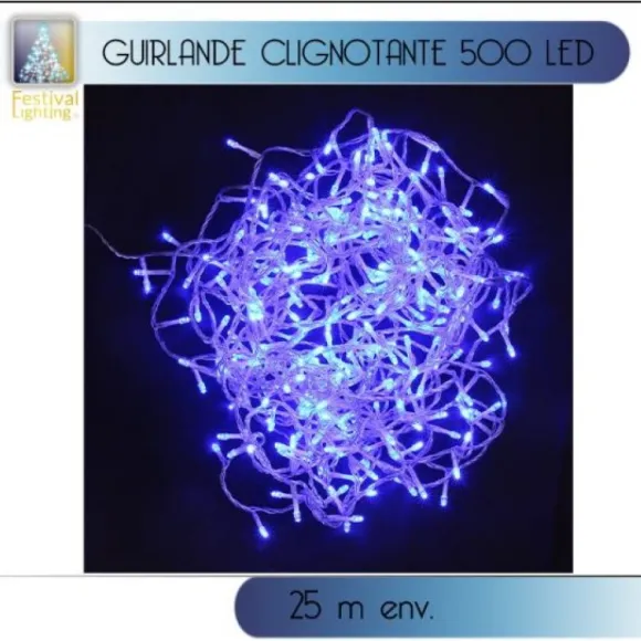 Guirlande Lumineuse Clignotante 500 Led Bleu