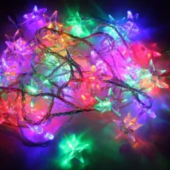 Guirlande Lumineuse Electrique 40 Led Etoile Multicolore