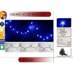 Guirlande Lumineuse Noel Flocon De Neige 40 Led