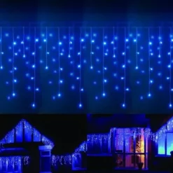 Guirlande Lumineuse Stalactite 10 M Tres 600Led Bleue