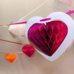 Guirlande Mariage 10 Coeurs Bordeaux