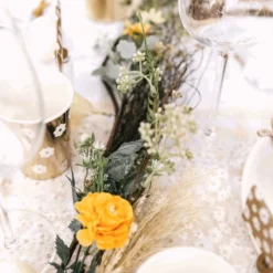 Guirlande Mariage Des Fleurs Des Champs Jaune Orange 1M50